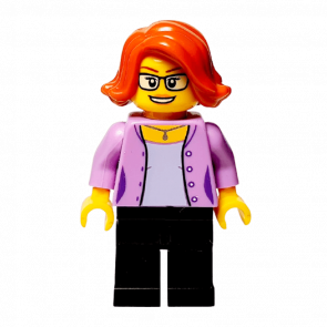 Фигурка Lego People 973pb2341 Female with Dark Orange Short Hair City LLP013 Б/У