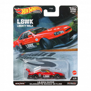 Машинка Premium Hot Wheels LB-ER34 Super Silhouette Nissan Skyline Mountain Drifters 1:64 HCJ81 Red - Retromagaz