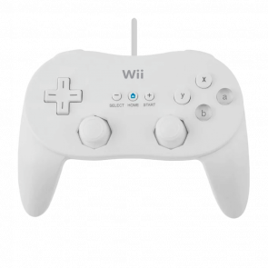 Геймпад Дротовий Nintendo Wii RVL-005(-02) Classic Controller Pro White 1m Б/У - Retromagaz