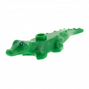 Фигурка Lego Вода Alligator Crocodile Baby Hatchling with Blue Eyes Pattern Animals 78532pb01 6352695 Green Б/У