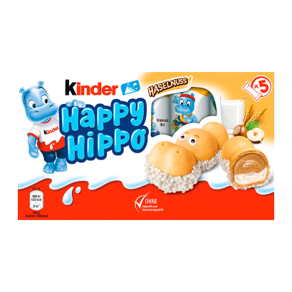 Батончик Kinder Happy Hippo Haselnuss 5 Pieces 103g - Retromagaz