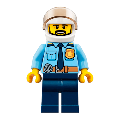 Фігурка Lego Police 973pb2600 Officer Shirt with Dark Blue Tie City cty0776 Б/У - Retromagaz