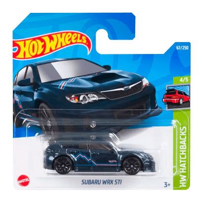 Машинка Базова Hot Wheels Subaru WRX STI Hatchbacks 1:64 HCV32 Dark Blue - Retromagaz