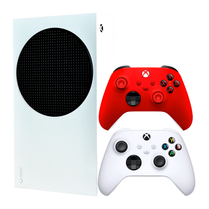 Набір Консоль Microsoft Xbox Series S 512GB White Новий  + Геймпад Бездротовий Controller Pulse Red - Retromagaz