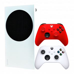 Набор Консоль Microsoft Xbox Series S 512GB White Новый  + Геймпад Беспроводной Controller Pulse Red