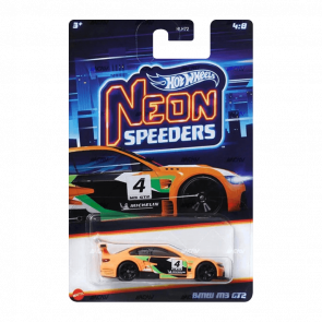 Тематическая Машинка Hot Wheels BMW M3 GT2 Neon Speeders 1:64 HLH72/HRW78 Orange - Retromagaz