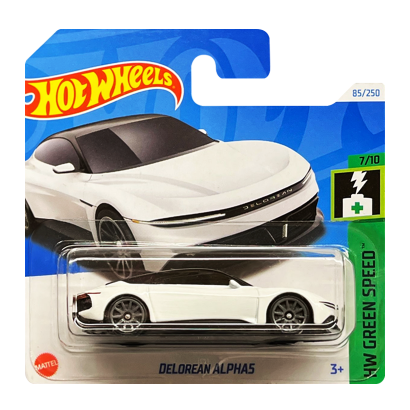 Машинка Базова Hot Wheels DeLorean Alpha5 Green Speed 1:64 HTB84 White - Retromagaz