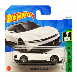 Машинка Базова Hot Wheels DeLorean Alpha5 Green Speed 1:64 HTB84 White - Retromagaz