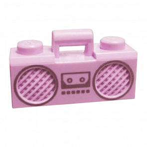 Искусство Lego Radio Boom Box with Bar Handle with Silver Cassette Player 93221pb02 4668419 Lavender Б/У