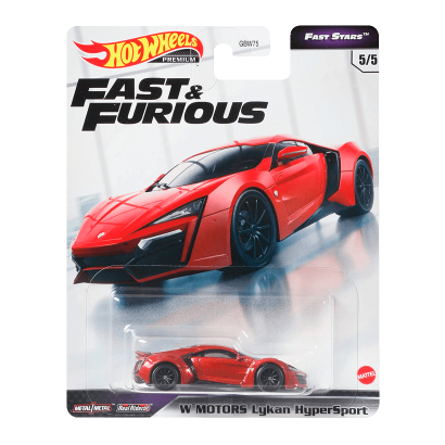 Машинка Premium Hot Wheels Lykan Hypersport W Motors Lykan Hypersport Fast & Furious GRL70 Red Новий - Retromagaz