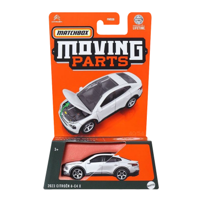 Тематическая Машинка Matchbox 2023 Citroën ë-C4 X Moving Parts 1:64 FWD28/HVM96 White - Retromagaz