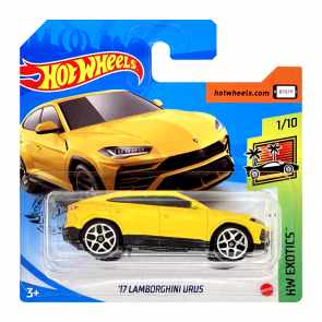 Машинка Базова Hot Wheels '17 Lamborghini Urus Exotics 1:64 GHB36 Yellow - Retromagaz