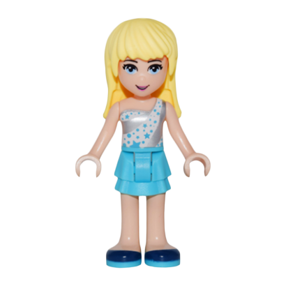 Фигурка Lego Girl Stephanie Medium Azure Layered Skirt Friends frnd191 1 Б/У - Retromagaz