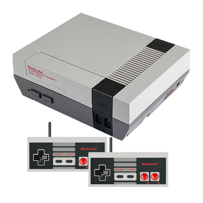 Набор Консоль Nintendo NES FAT Europe Grey Б/У + Геймпад Проводной Grey 2.7m 2 шт Б/У - Retromagaz