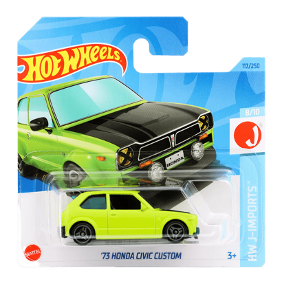 Машинка Базова Hot Wheels '73 Honda Civic Custom J-Imports 1:64 HKG40 Green - Retromagaz