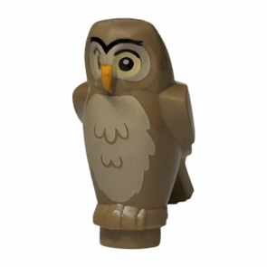 Фігурка Lego Повітря Owl Angular Features with Bright Light Orange Beak Animals 92084pb07 6422582 Dark Tan Б/У