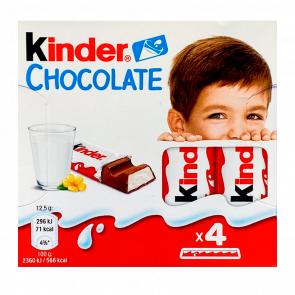 Шоколад Молочный Kinder Chocolate 4 Pieces 50g - Retromagaz