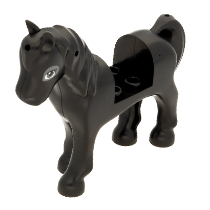 Фігурка Lego Земля Horse Dark Bluish Gray Eyes and Dark Bluish Gray Outline around Eyes Animals 93083c01pb11 6151578 Black Б/У - Retromagaz