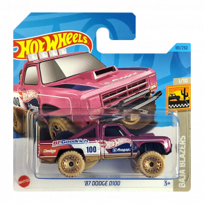 Машинка Базова Hot Wheels '87 Dodge D100 Baja Blazers 1:64 HKG73 Pink - Retromagaz