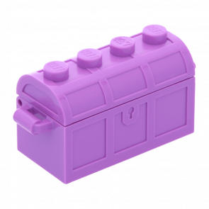 Емкость Lego Treasure Chest Bott Lid 2 x 4 x 2 4738ac01 4739a 6056226 6167678 6254219 Medium Lavender Б/У - Retromagaz