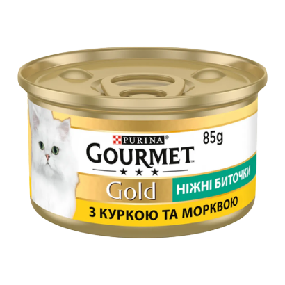 Влажный Корм для Кошек Purina Gourmet Gold Курица та Морковь 85g - Retromagaz