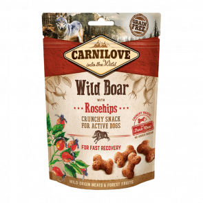 Лакомства для Собак Carnilove Dog Crunchy Snack Wild Boar with Rosehips 200g - Retromagaz