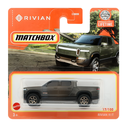 Машинка Большой Город Matchbox Rivian Rivian R1T Highway 1:64 HLC70 Green - Retromagaz