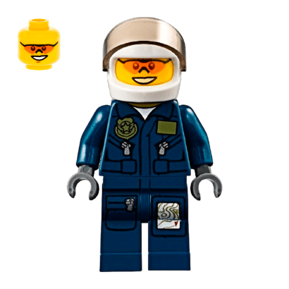 Фигурка Lego Police 973pb0989 Helicopter Pilot City cty0267 Б/У - Retromagaz