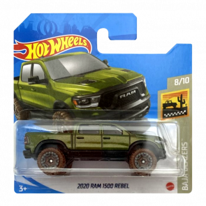 Машинка Базовая Hot Wheels 2020 RAM 1500 Rebel Baja Blazers 1:64 GTC79 Green - Retromagaz