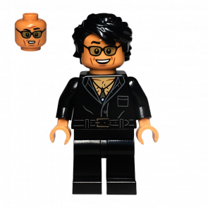 Фигурка Lego Jurassic World Dr Ian Malcolm Partially Open Shirt with Pocket Films jw108 Б/У