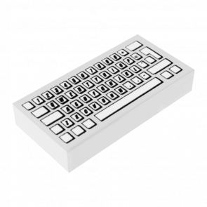 Плитка Lego Декоративна Groove with Computer Keyboard Standard Pattern 1 x 2 3069bpb0030 4293350 White 4шт Б/У - Retromagaz