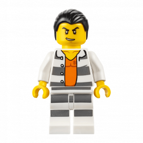 Фигурка Lego Police 973pb2283 Prisoner with Orange Undershirt City cty0613 1 Б/У