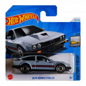 Машинка Базовая Hot Wheels Alfa Romeo GTV6 3.0 Factory Fresh 1:64 HTC53 Grey