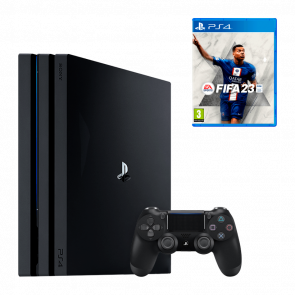 Набір Консоль Sony PlayStation 4 Pro CUH-72xx 1TB Black Б/У + Гра FIFA 23 Російська Озвучка Новий