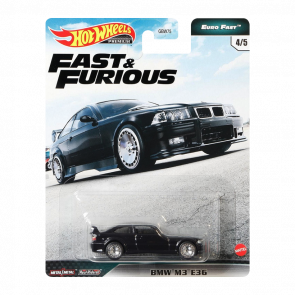 Машинка Premium Hot Wheels BMW M3 E36 Fast & Furious 1:64 GPK53 Black - Retromagaz