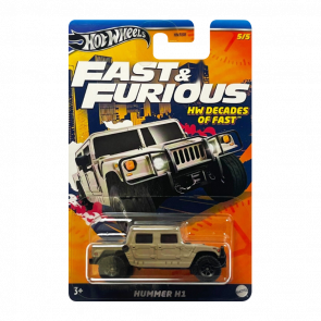 Тематична Машинка Hot Wheels Hummer H1 Decades of Fast & Furious 1:64 HNR88/HRW45 Brown - Retromagaz