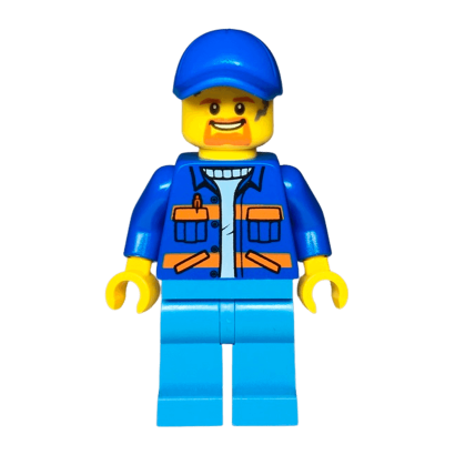 Фигурка Lego Construction 973pb3100 Worker Blue Cap City cty0956 Б/У - Retromagaz