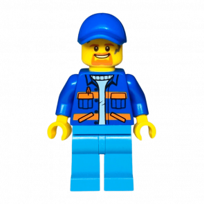 Фигурка Lego Construction 973pb3100 Worker Blue Cap City cty0956 Б/У