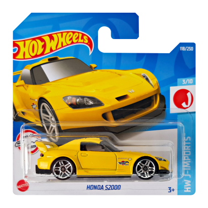 Машинка Базова Hot Wheels Honda S2000 J-Imports 1:64 HCV85 Yellow - Retromagaz