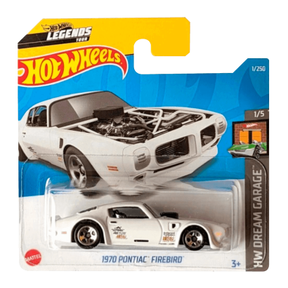 Машинка Базова Hot Wheels 1970 Pontiac Firebird Dream Garage 1:64 HCT05 White - Retromagaz