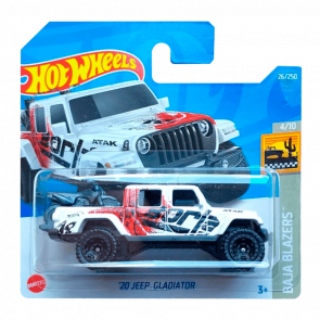 Машинка Базова Hot Wheels '20 Jeep Gladiator Baja Blazers 1:64 HCW66 White - Retromagaz