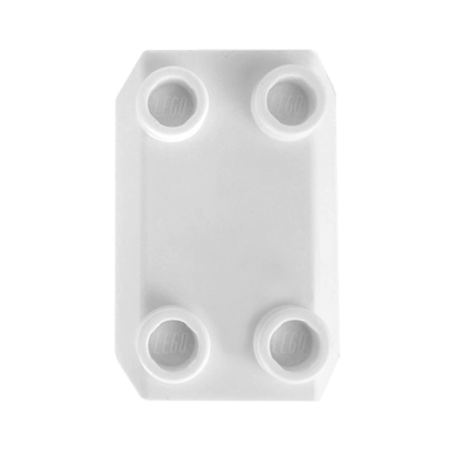 Оружие Lego Щит Plate Modified 2 x 3 Inverted with 4 Studs 30166 6188400 White Б/У - Retromagaz