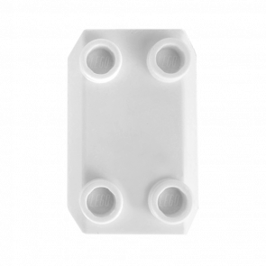 Зброя Lego Щит Plate Modified 2 x 3 Inverted with 4 Studs 30166 6188400 White Б/У - Retromagaz