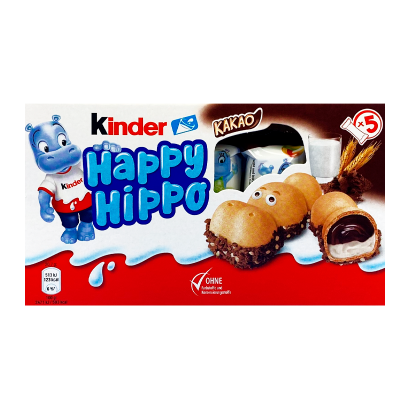 Батончик Kinder Happy Hippo Cocoa 5 Pieces 103g - Retromagaz