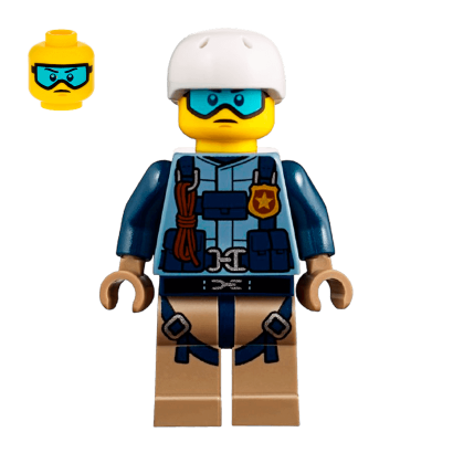 Фигурка Lego Police 973pb3029 Mountain Officer Male City cty0853 Б/У - Retromagaz