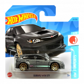 Машинка Базова Hot Wheels Subaru WRX STI J-Imports 1:64 HKK63 Dark Grey - Retromagaz