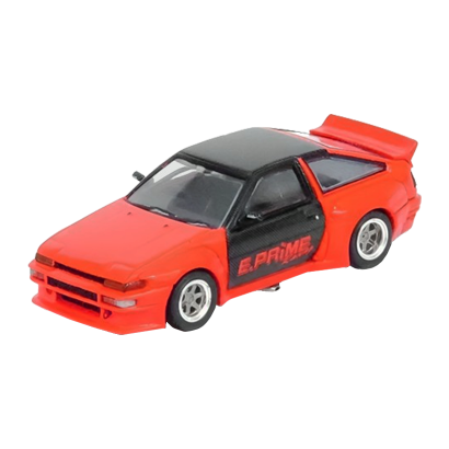 Машинка Premium INNO64 Toyota AE86 Trueno "Pandem / Rocket Bunny" E. Prime Racing 1:64 Red - Retromagaz