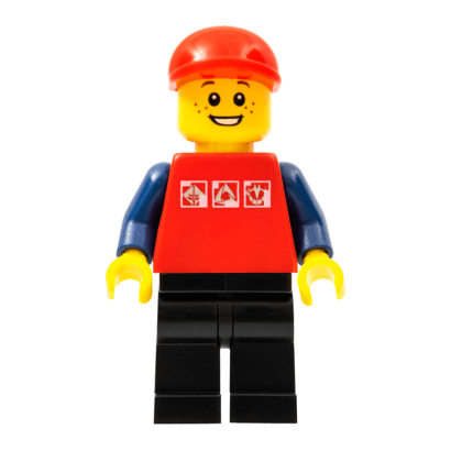 Фигурка Lego People 973pb0274 Red Shirt with 3 Silver Logos City cty0447 1 Б/У - Retromagaz