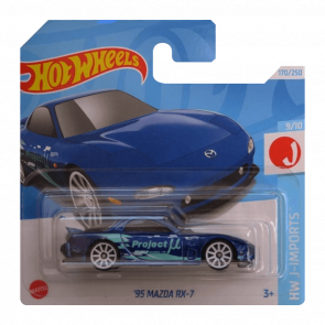 Машинка Базова Hot Wheels '95 Mazda RX-7 J-Imports 1:64 HTD97 Blue - Retromagaz