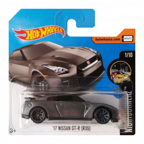 Машинка Базовая Hot Wheels '17 Nissan GT-R (R35) Nightburnerz 1:64 DVC50 Grey